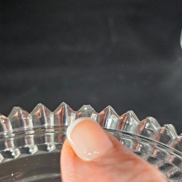 Anchor Hocking Pressed Glass Clear Queen Mary Ribbed Round Candy Dish. Vintage - Picture 12 of 12